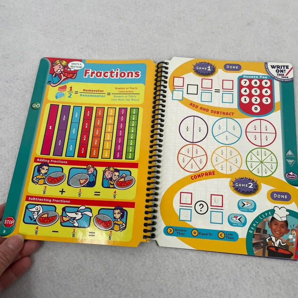 LeapFrog Quantum Pad 3rd Grade Math Book Cartridge‎ Parent Guide FUN-damentals